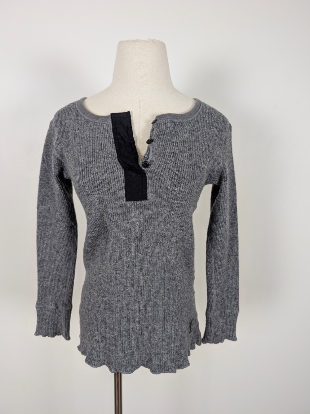Stanfield Thermal 3/4 Sleeve Top Wool Layer Size Small Grey - Picture 11 of 14